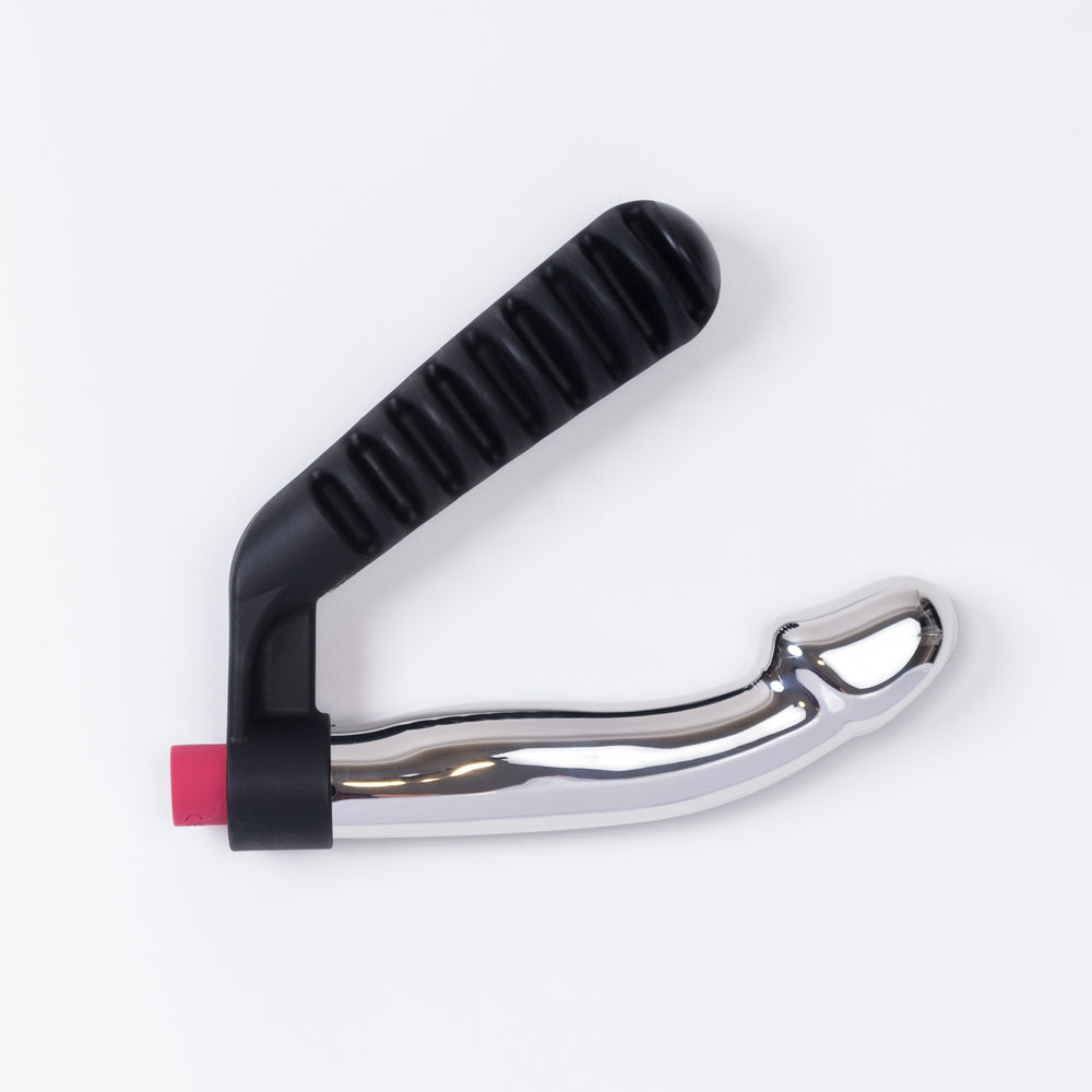Solstice Medio Capo Metal VIbrating DIlido and Energy Massager Ball