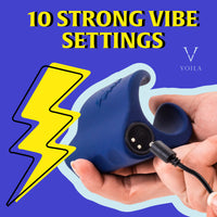 Solo Silicone Male Vibrator and Masturbation Sex Toy with Grip